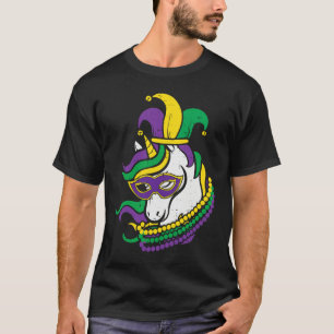 Mardi Gras Unicorn Cute Outfit Girls Kids Toddlers T-Shirt