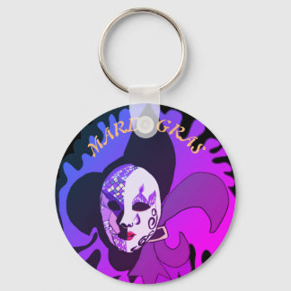 Mardi Gras Venetian Mask Colourful Keychain