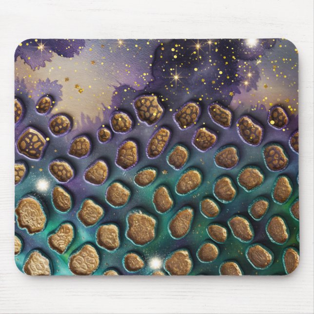 Mardi Gras Vibes Leopard Print Mouse Pad  (Front)