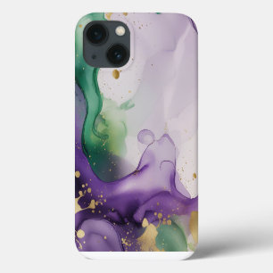 Mardi Gras Vibes Watercolor Inck iPhone 13 Case