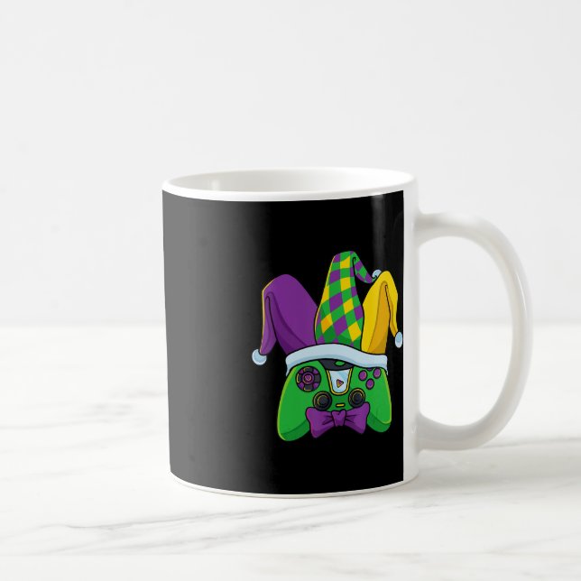 Mardi Gras Video Game Controller Jester Hat Costum Coffee Mug (Right)