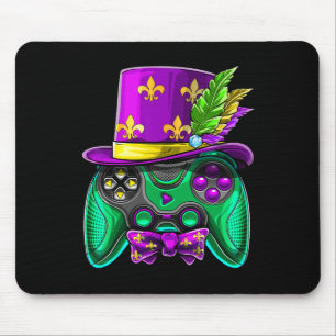 Mardi Gras Video Game Controller Jester Hat Costum Mouse Pad