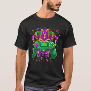 Mardi Gras Video Game Controller Jester Hat Costum T-Shirt