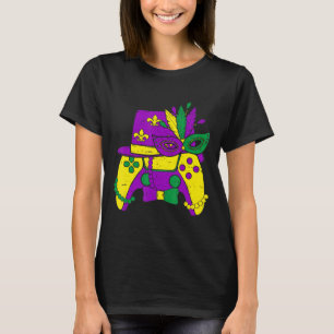 Mardi Gras Video Game Controller Jester Hat Costum T-Shirt