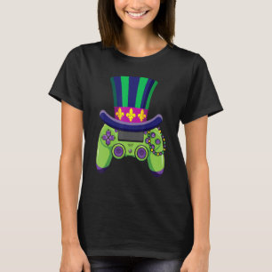 Mardi Gras Video Game Controller Jester Hat Costum T-Shirt