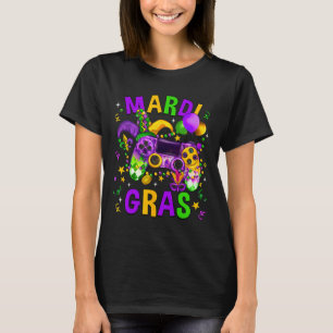 Mardi Gras Video Game Controller Jester Hat Costum T-Shirt