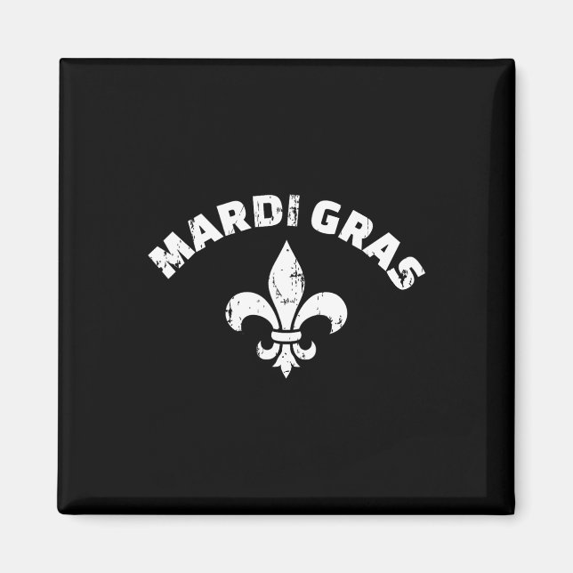 Mardi Gras Vintage Fleur De Lis  Magnet (Front)