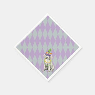 Mardi Gras Weimaraner Napkin