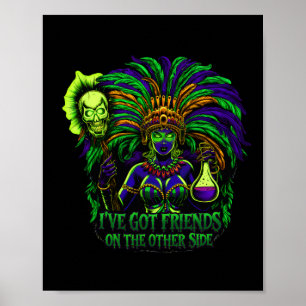 Mardi Gras Witch Doctor Conjure Hexe For Men Women Poster