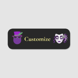 Mardi Gras Y'all Thunder_Cove Name Tag