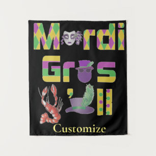 Mardi Gras Y'all Thunder_Cove Tapestry