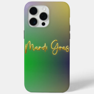 Mardi Gras Yellow, Purple, Green iPhone 15 Pro Max Case