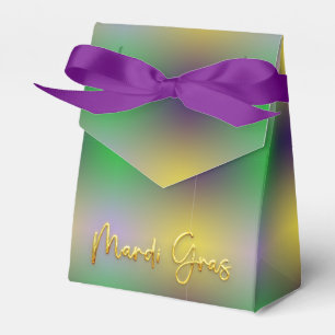 Mardi Gras Yellow, Purple, Green Favor Box