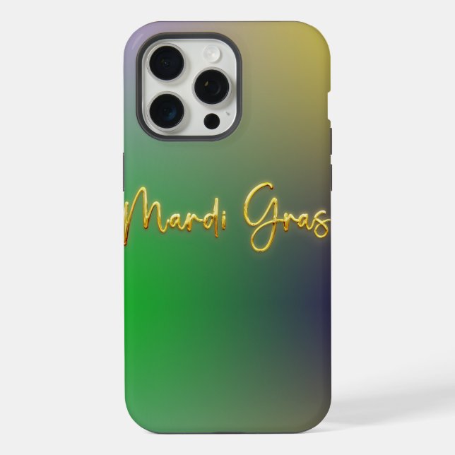 Mardi Gras Yellow, Purple, Green iPhone Case (Back)