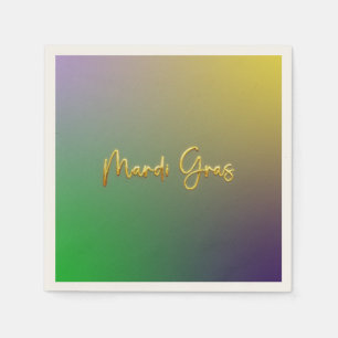 Mardi Gras Yellow, Purple, Green Napkin
