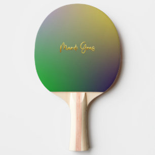 Mardi Gras Yellow, Purple, Green Ping Pong Paddle