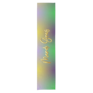 Mardi Gras Yellow, Purple, Green Short Table Runner