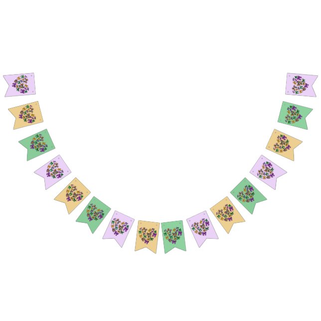 Mardi GrasJaune Vert Violet bannière de mise à l'a (Tout)