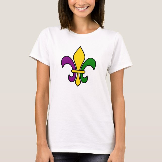 Mardi grass fleur-de-lys T-Shirt (Front)