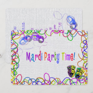 Mardi Grass Party Invite