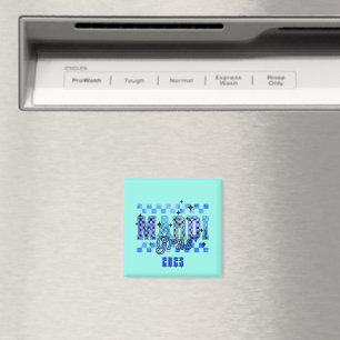 Mardi Graw Blue Magnet