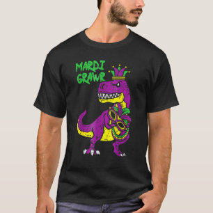 Mardi Grawr Jester Trex Dinosaur Cute Mardi Gras B T-Shirt
