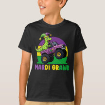 Mardi Grawr Monster Truck Dinosaur Mardi Gras 