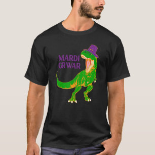 Mardi Grawr T Rex Dinosaur Bead Costume For Bead P T-Shirt