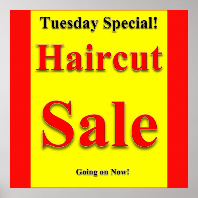 Mardi Haircut Vente Poster Matte (Devant)