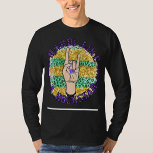 Mardi Like A Rockstar Mardi Gras Saints Fat Tuesda T-Shirt