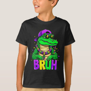 Mardigator Alligator Bruh Mardi Gras Costume Teens T-Shirt