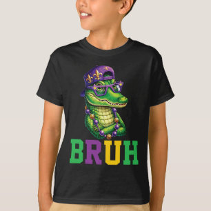 Mardigator Alligator Bruh Mardi Gras Costume Teens T-Shirt