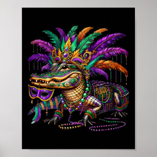 Mardigator Alligator Carnival Costume Men Women Ma Poster