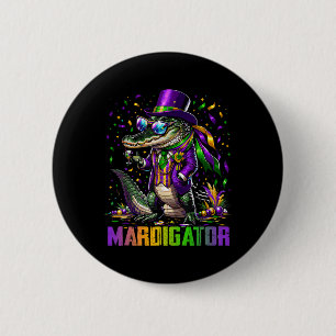 Mardigator Funny Mardi Gras Costume Men Women Kid 2 Inch Round Button