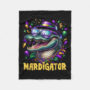 Mardigator Funny Mardi Gras Costume Men Women Kid Fleece Blanket