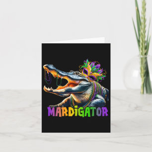 Mardigator Mardi Gras Alligator Costume Men Women  Card