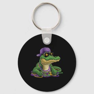 Mardigator Mardi Gras Alligator Costume Men Women Keychain