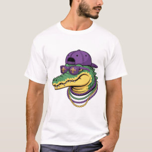 Mardigator Mardi Gras Alligator T-Shirt