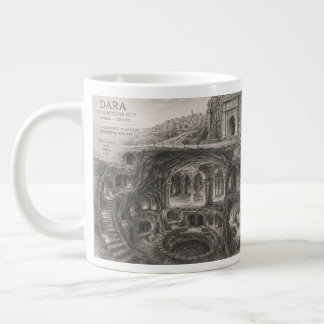 Mardin Dara Underground City Sketch Large Coffee Mug