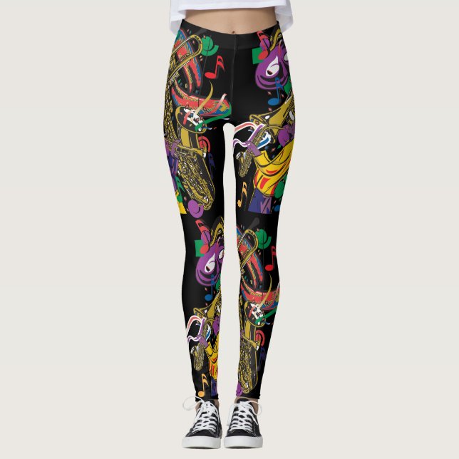 Mardis Gras New Orleans Leggings (Front)
