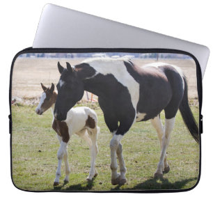 Mare and Filly Walking Laptop Sleeve