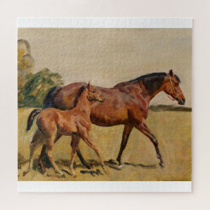 Mare and Foal by Munnings Jigsaw Puzzle
