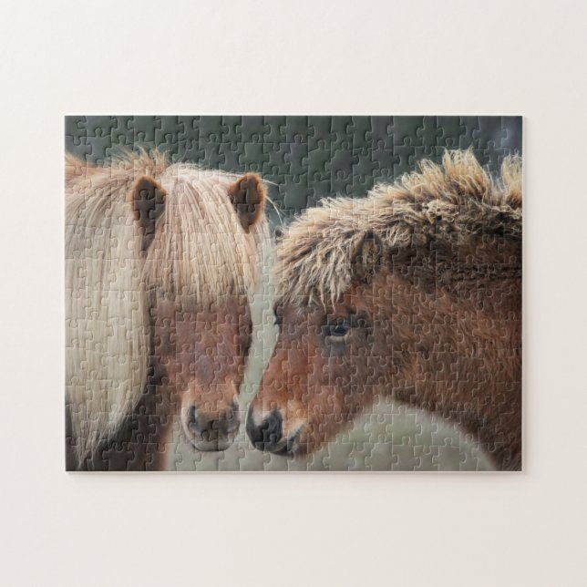 Mare and Foal Icelandic Horse Puzzle (Horizontal)