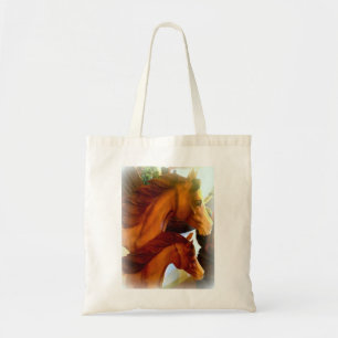 mare and pony tote bag