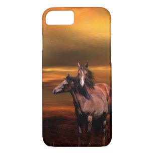 Mare and young horse Case-Mate iPhone case