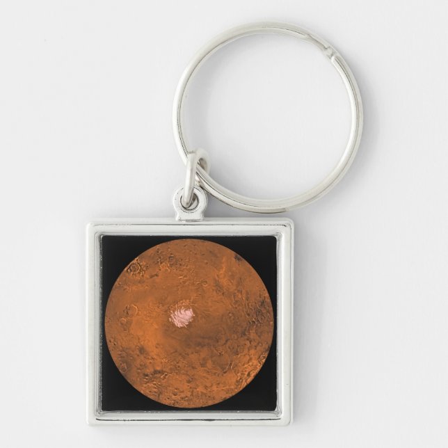 Mare Australe region of Mars Keychain (Front)