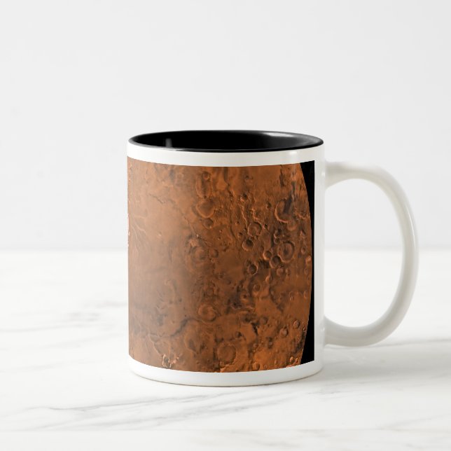 Mare Australe region of Mars Two-Tone Coffee Mug (Right)