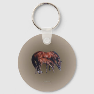 mare_foal_rnd_ornament keychain