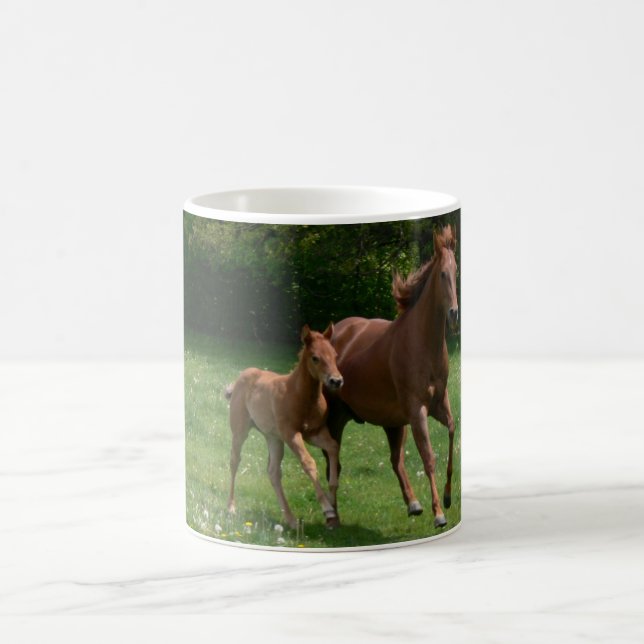 Mare & Foal Running Coffee Mug (Center)