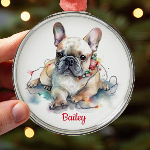Mare French Bulldog Ornement de Noël